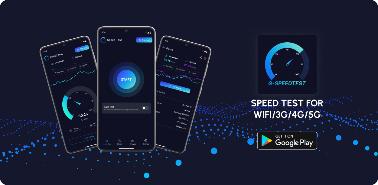 SPEED TEST FOR WIFI/3G/4G/5G